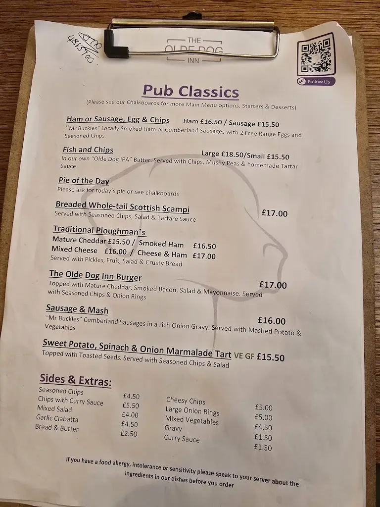 Menu_The Olde Dog Inn_Bulphan_image_1