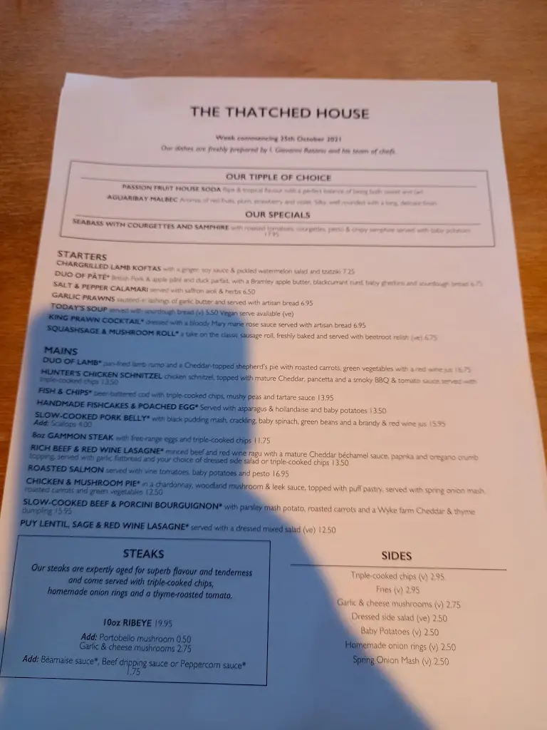 The Thatched House Restaurant in Bulphan