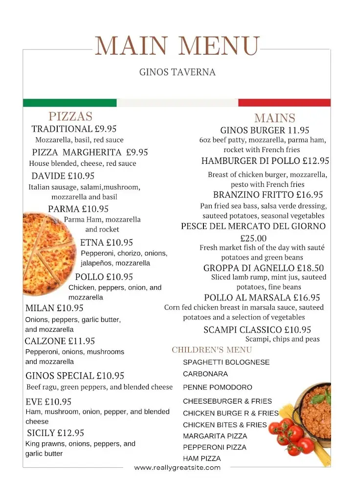 Menu_Gino’s Taverna_Bulphan_image_1
