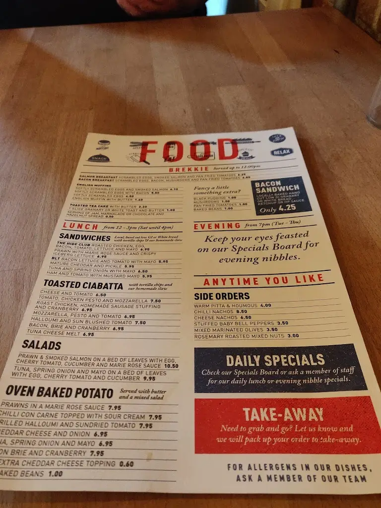 Menu_The Hide Café Bar_Ampthill_image_3