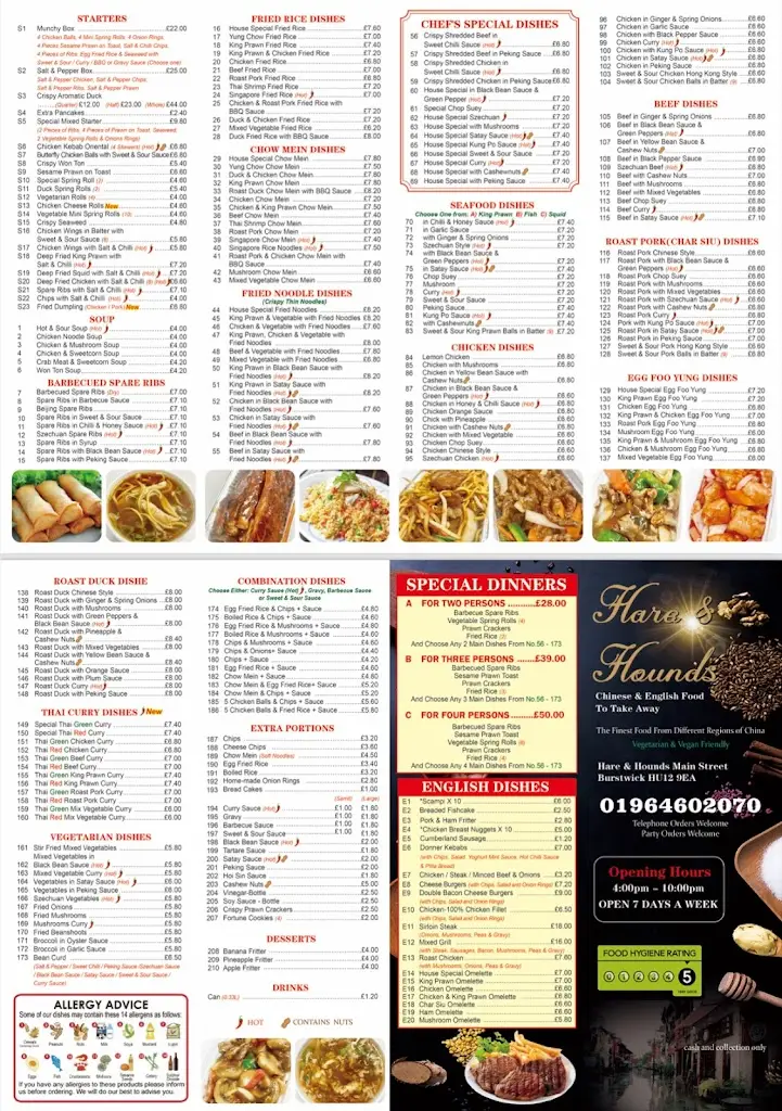 Menu_Hare & Hounds Bar and Restaurant_Burstwick_image_1