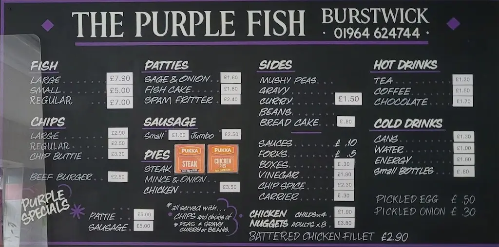 Menu_The Purple Fish_Burstwick_imagen_1