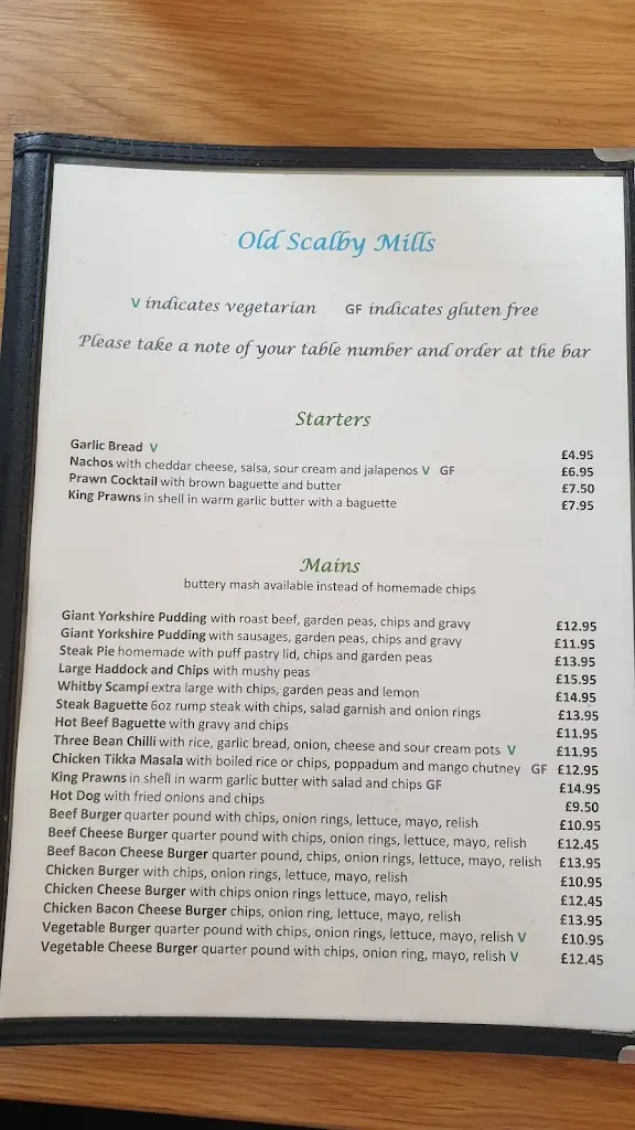 Menu_The Old Scalby Mill Ltd_Burniston_image_3