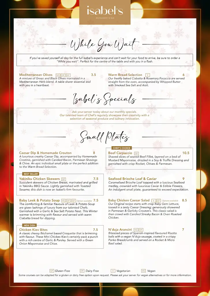 Menu_Isabel's Restaurant & Bar_Burton_image_2