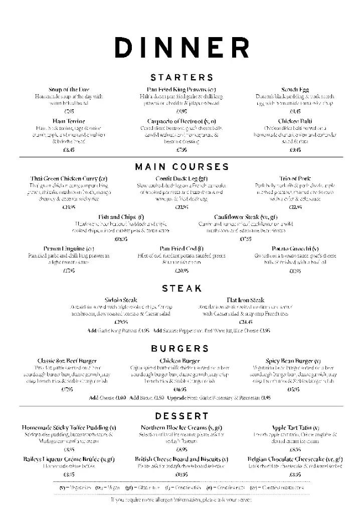 Menu_The Stables Bar & Restaurant_Burnopfield_imagen_1