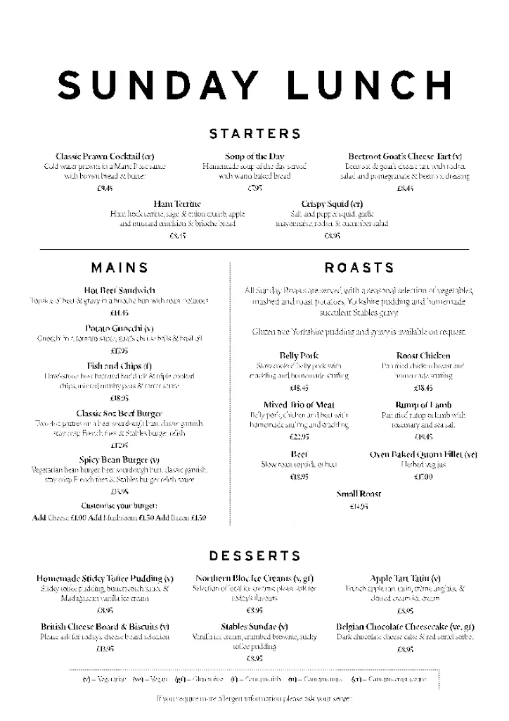 Menu_The Stables Bar & Restaurant_Burnopfield_imagen_3