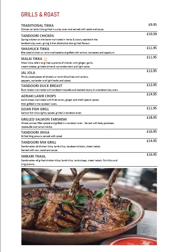 Menu_Verandah Indian Restaurant_Ampthill_image_1