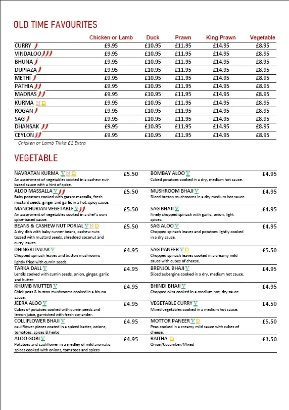 Menu_Verandah Indian Restaurant_Ampthill_image_4