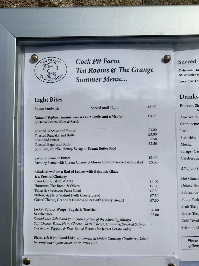 Menu_Cock Pit Farm Tea Rooms_Burley in Wharfedale_image_1