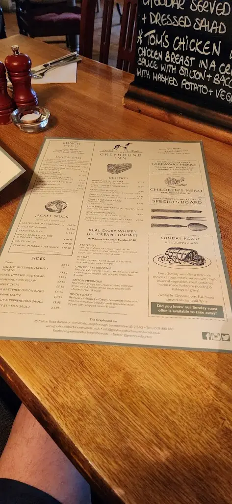 Menu_The Greyhound Inn_Burton on the Wolds_immagine_1