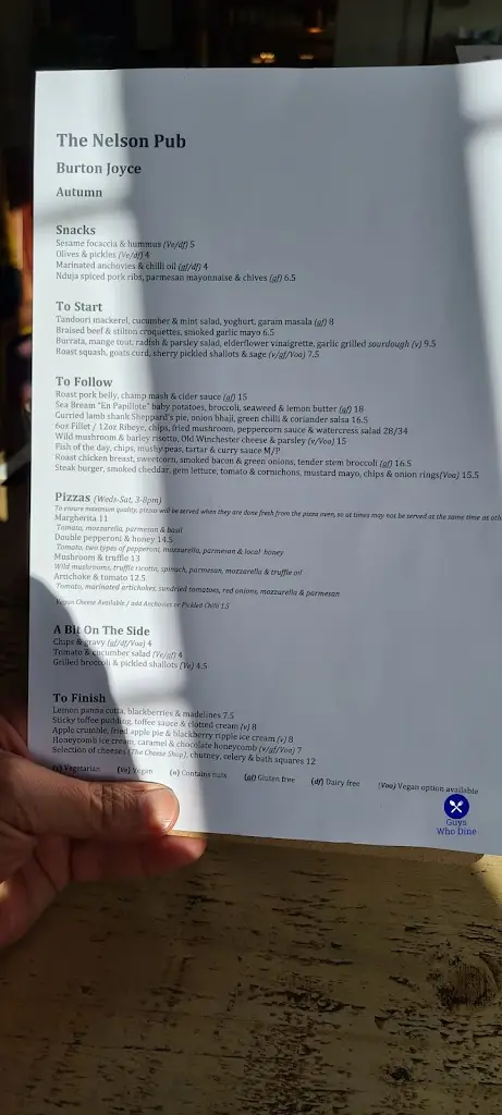 Menu_The Nelson_Burton Joyce_image_4