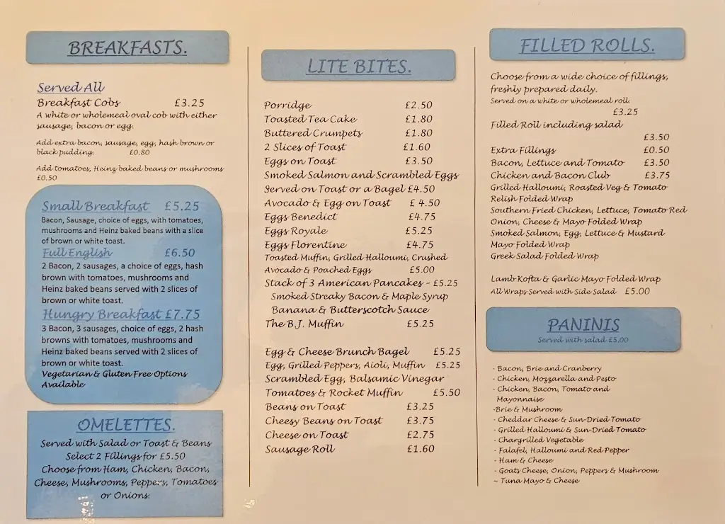 Menu_Rhubarbs Café/Tea Room_Burton Joyce_immagine_2