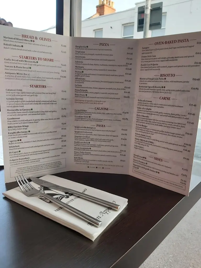 Menu_La Vela Ristorante_Burnham-on-Sea_image_3