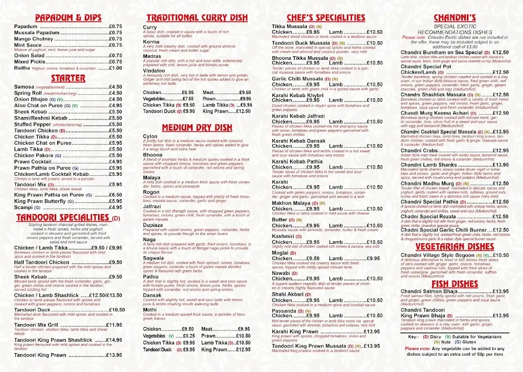 Menu_Chandni Indian Cuisine_Burnham-on-Sea_image_3