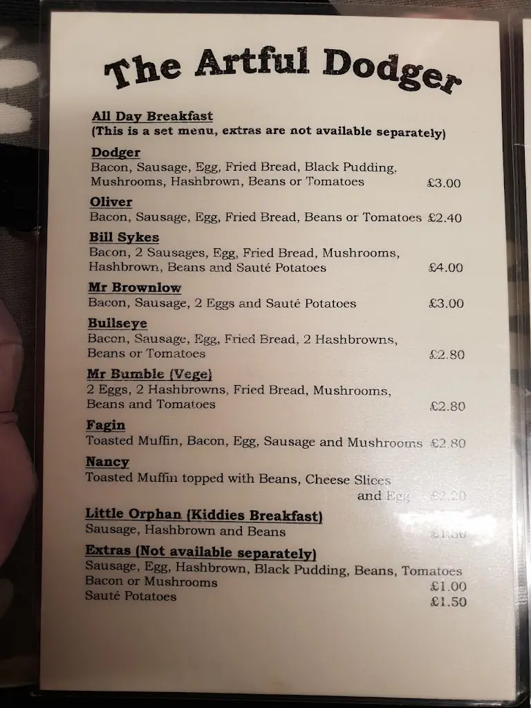 Menu_The Artful Dodger cafe_Burnham-on-Sea_image_3