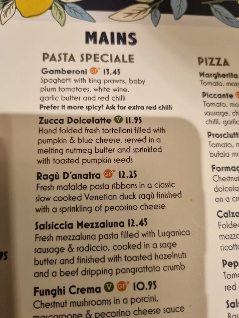 Menu_Bella Italia - Burton upon Trent_Burton upon Trent_image_2