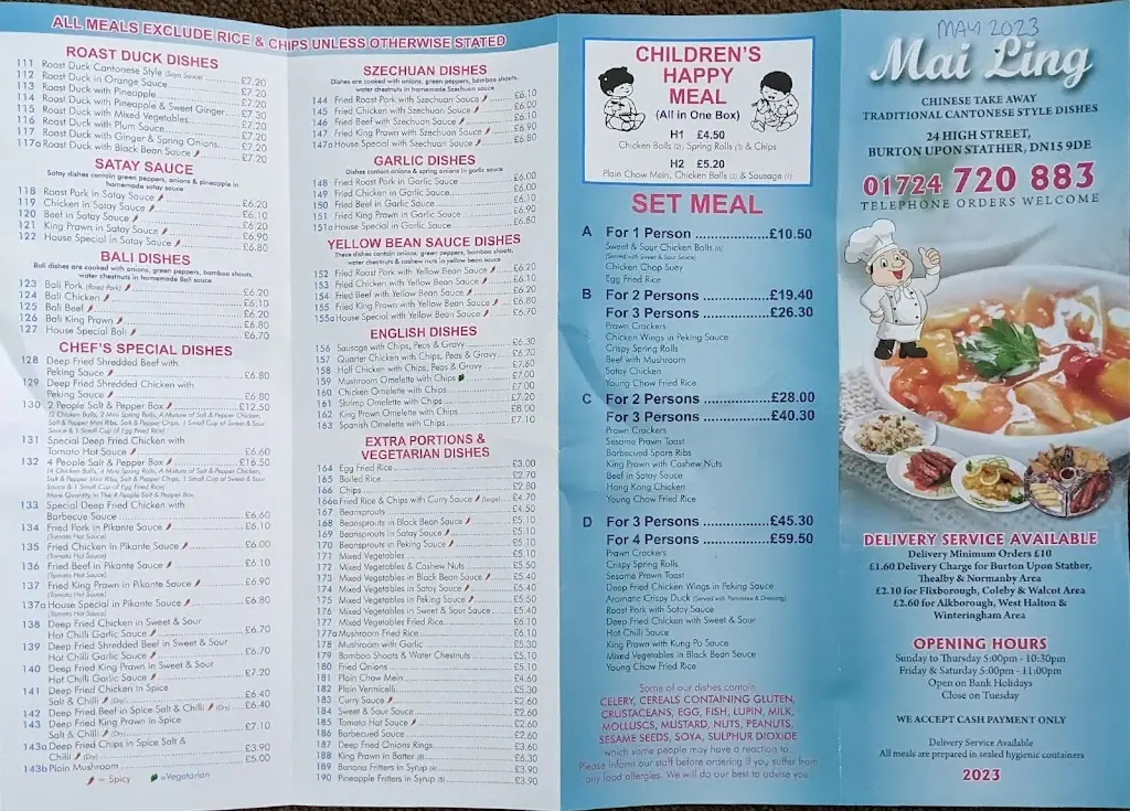 Menu_Mai Ling_Burton upon Stather_image_3