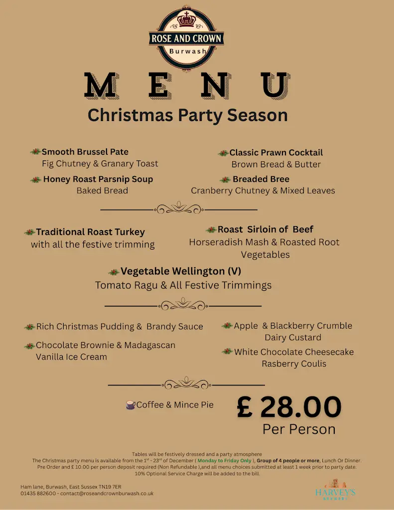Menu_The Rose & Crown, Burwash_Burwash_image_3