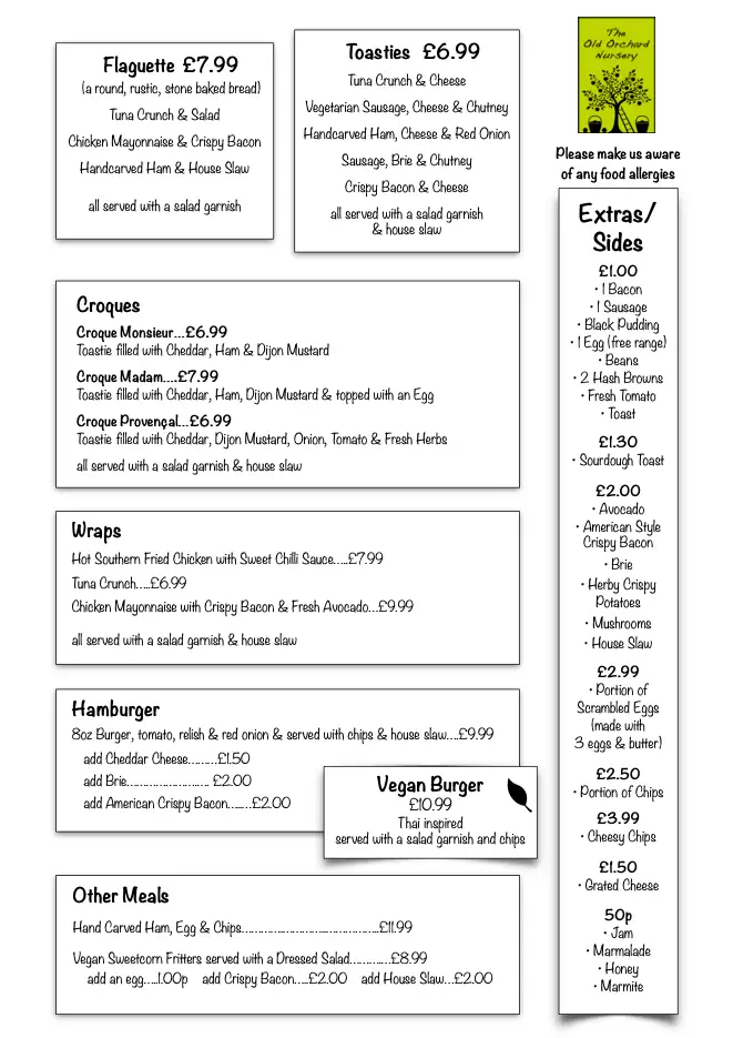 Menu_The Old Orchard Nursery, Village Shop & Cafe_Burwash_image_3