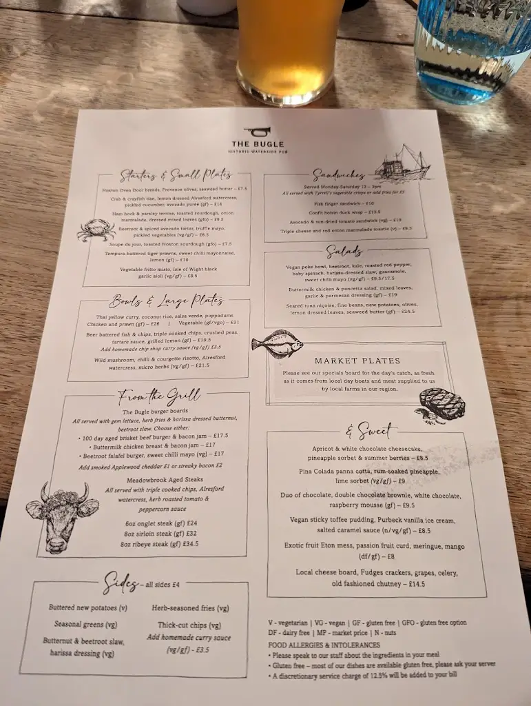 Menu_The Bugle Hamble_Bursledon_image_3