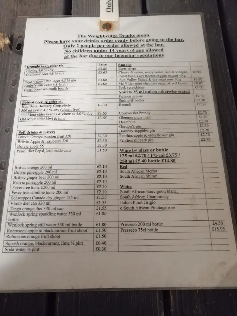 Menu_The Weighbridge Inn_Alvechurch_imagen_4