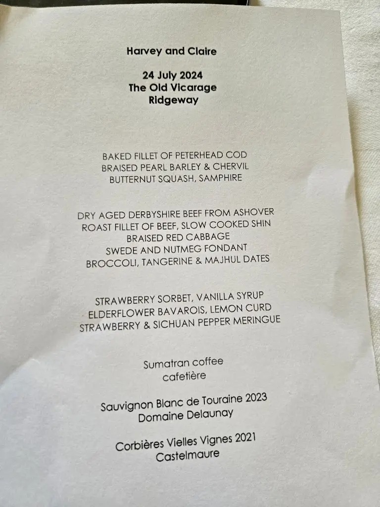 Menu_The Old Vicarage_Burngreave_immagine_2