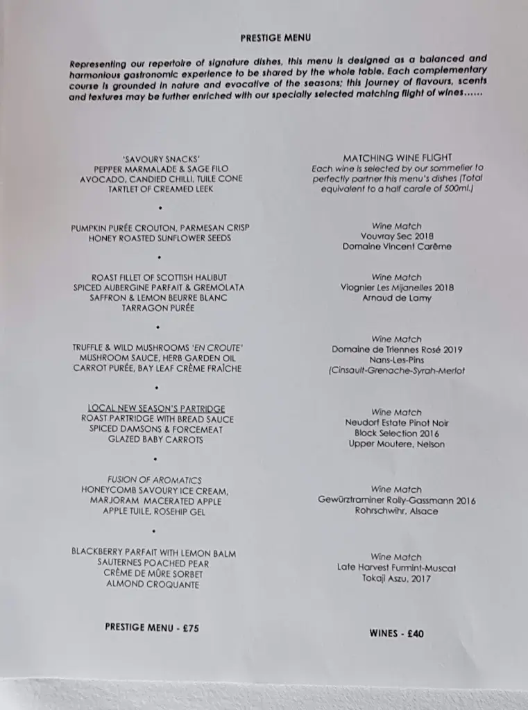 Menu_The Old Vicarage_Burngreave_immagine_3