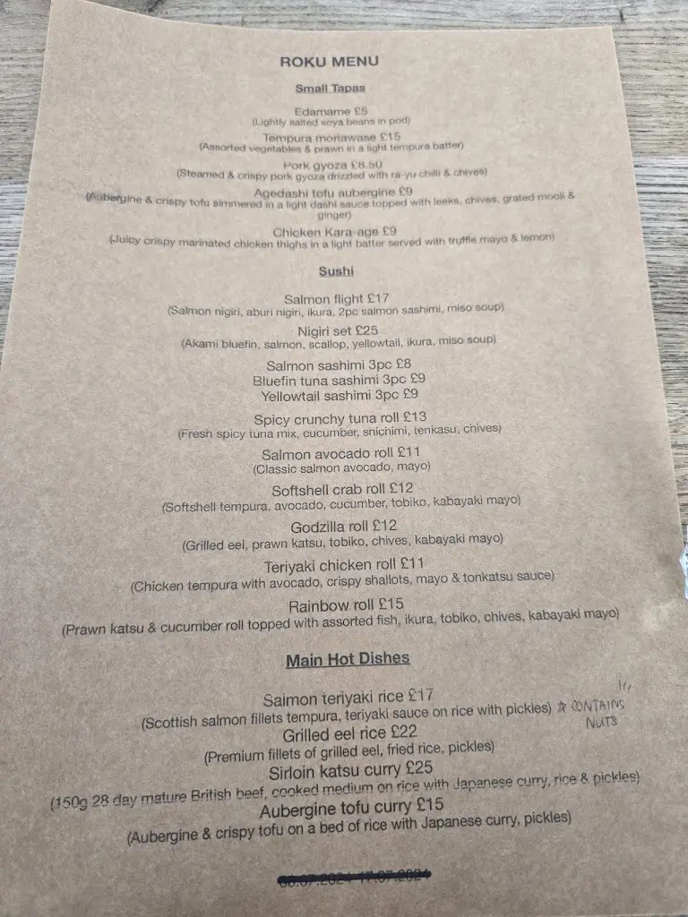 Menu_Roku Japanese Restaurant Sheffield_Burngreave_image_1