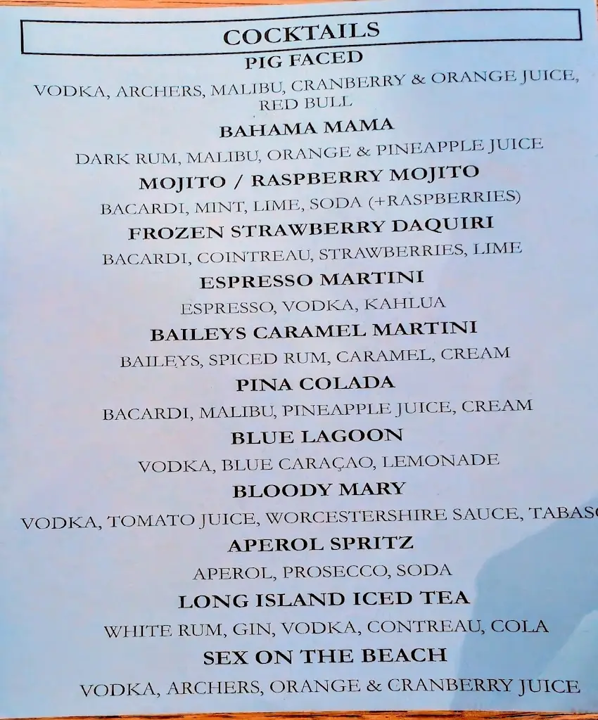 Menu_The Empress of Blandings Pub & Restaurant, Cadnam_Cadnam_image_1