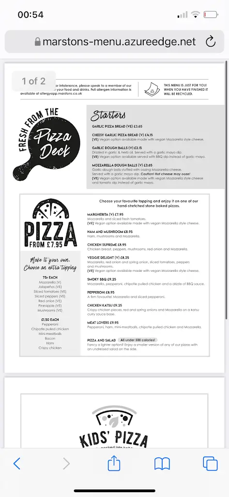 Menu_The Seven Woods_Burtonwood_image_4