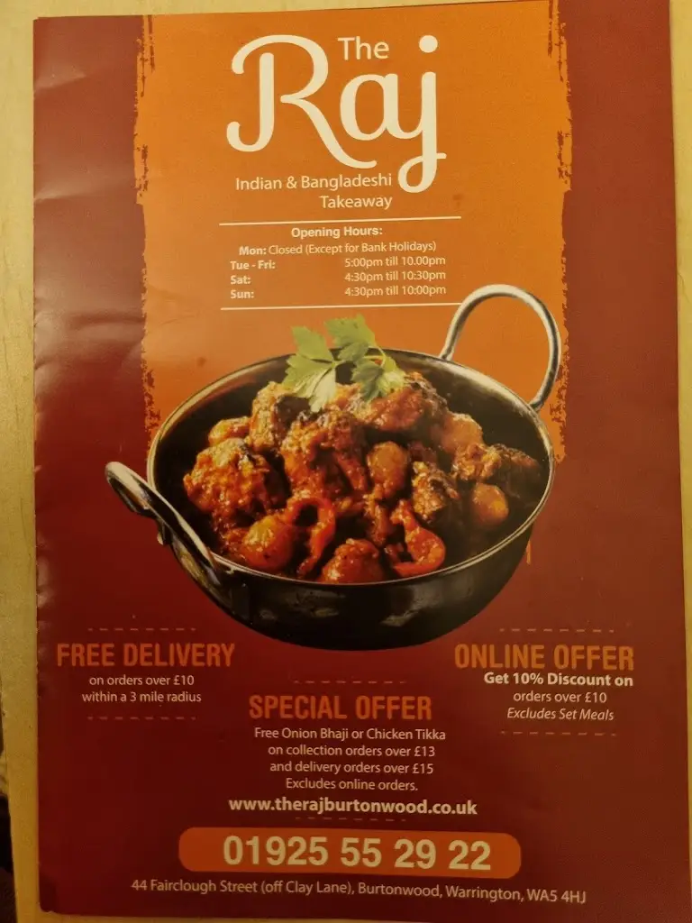 Menu_The Raj - Indian Takeaway_Burtonwood_image_2