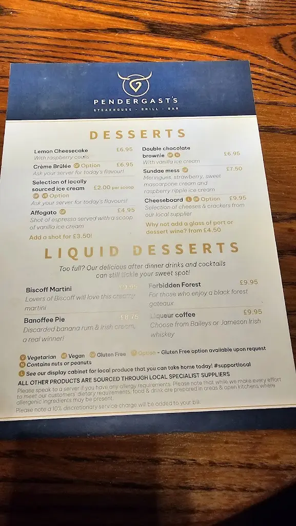 Menu_Pendergast's Steakhouse & Bar_Burtonwood_image_1