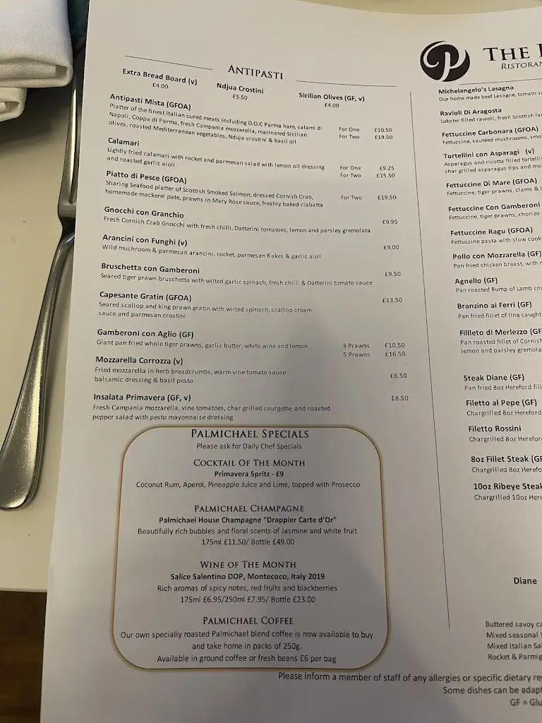 Menu_The Palmichael_Burton Latimer_immagine_2