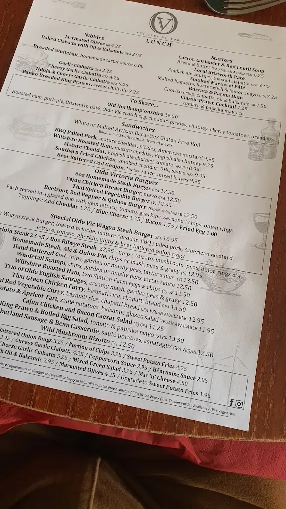 Menu_The Olde Victoria_Burton Latimer_image_1