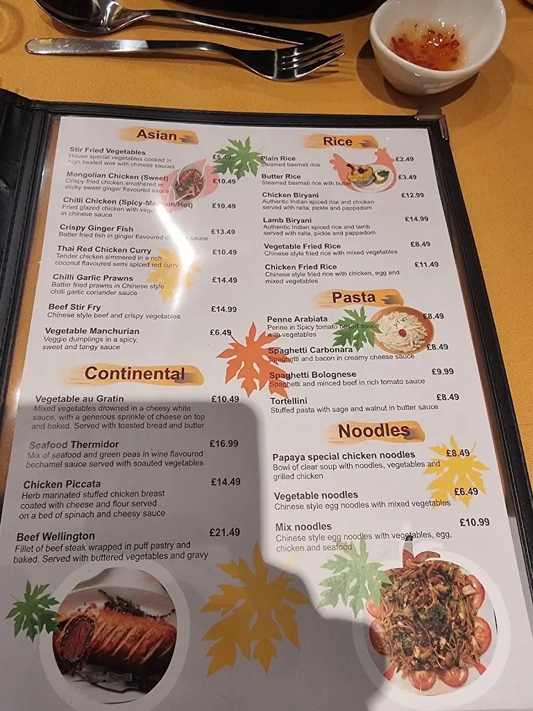 Menu_Papaya, Indian Restaurant, Kettering_Burton Latimer_imagen_4