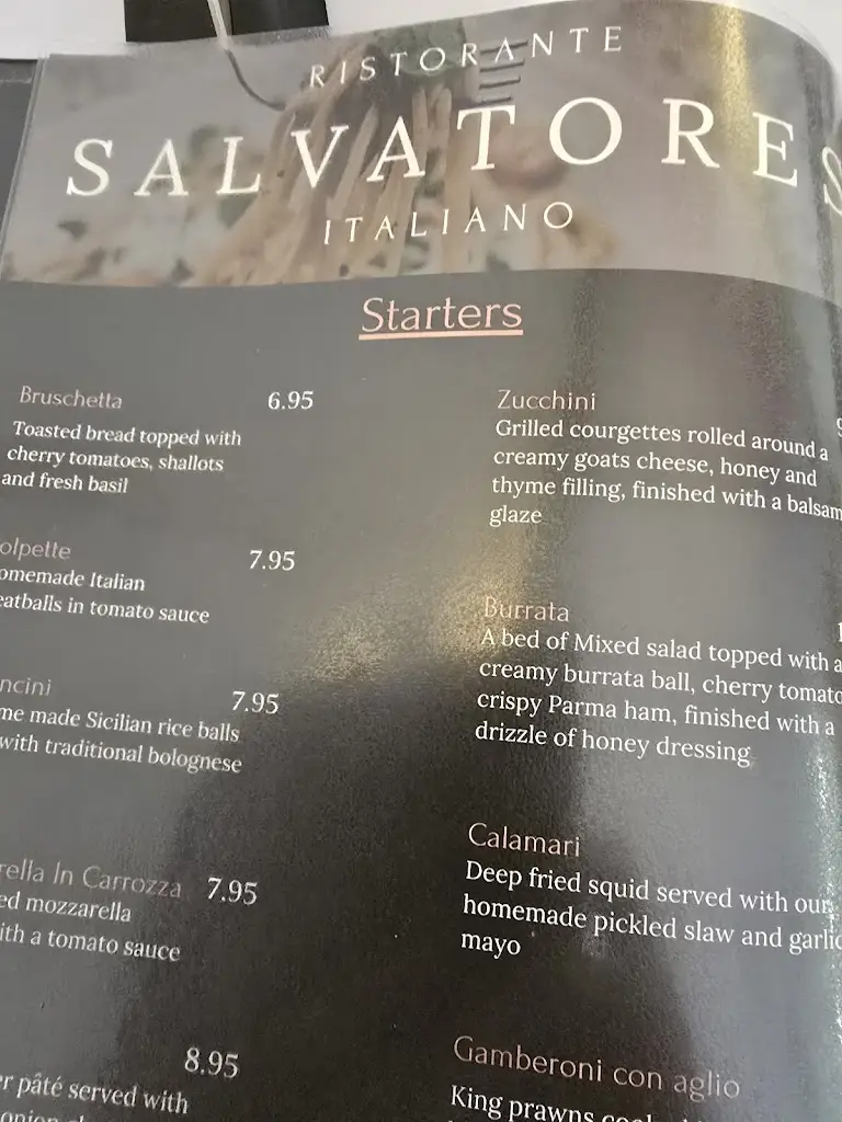 Menu_Salvatore's Ristorante Italiano_Burton Latimer_image_1