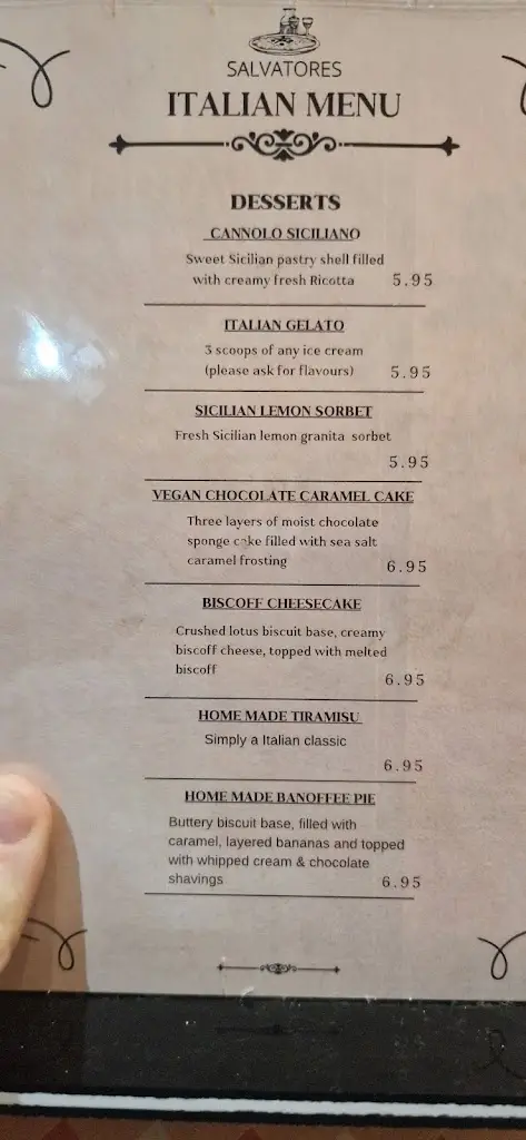 Menu_Salvatore's Ristorante Italiano_Burton Latimer_image_2