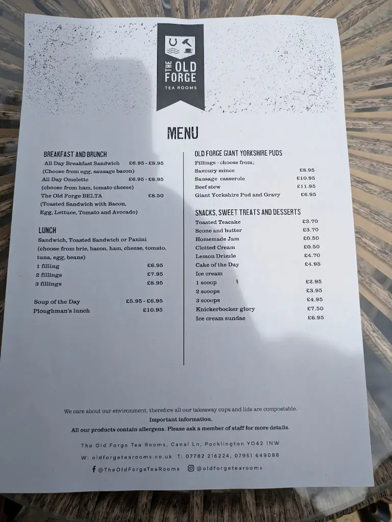 Menu_The Old Forge Tea Room_Burton Latimer_image_2
