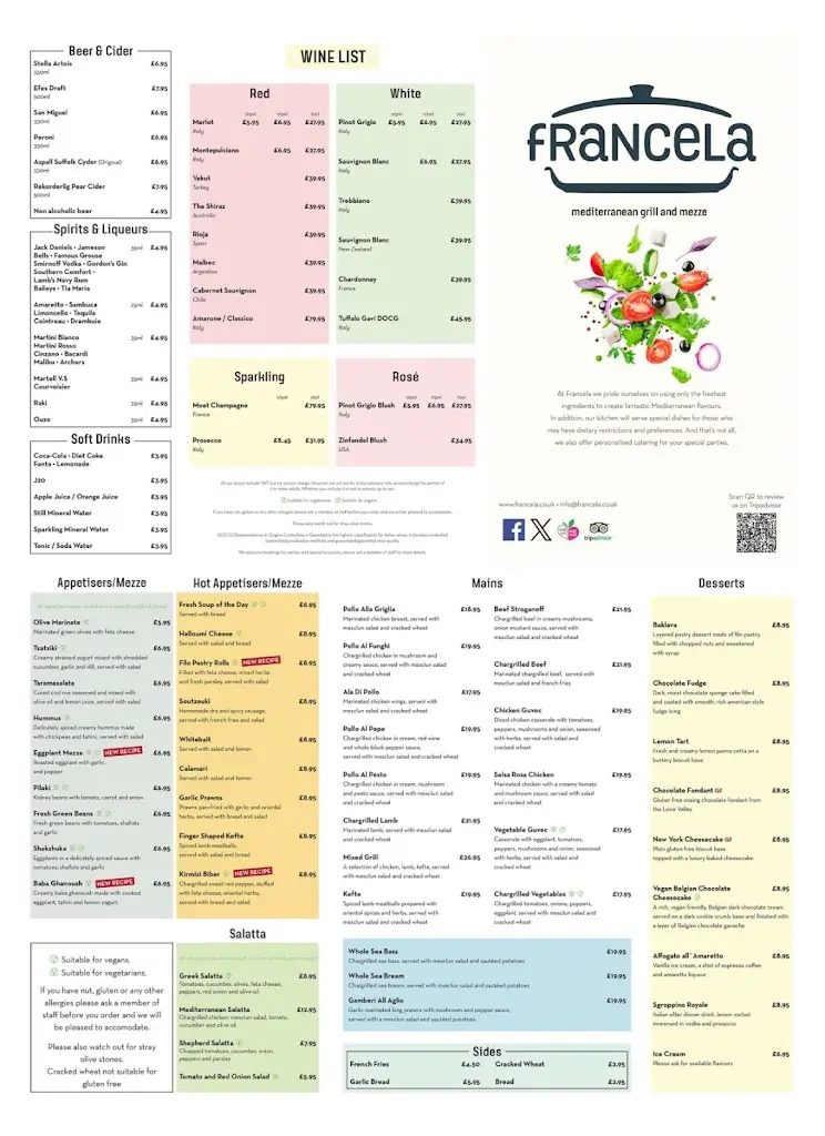 Menu_Francela Restaurant_Bury St Edmunds_image_1