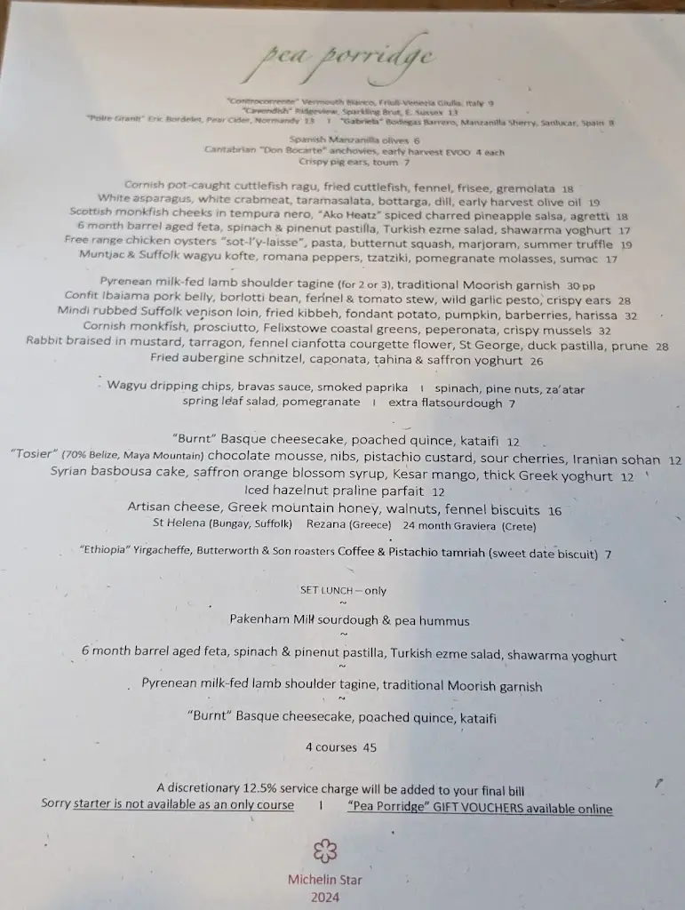 Menu_Pea Porridge_Bury St Edmunds_image_2