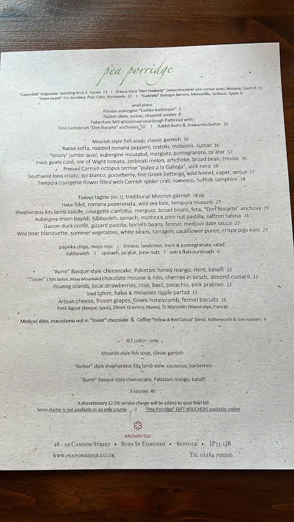 Menu_Pea Porridge_Bury St Edmunds_image_3