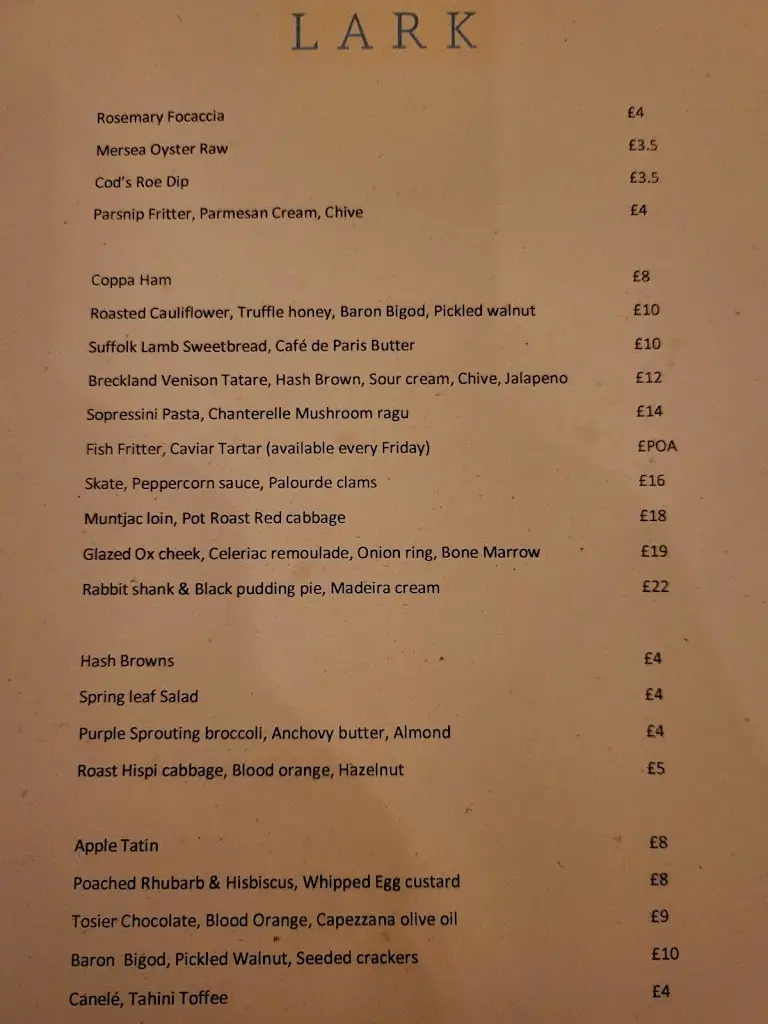 Menu_Lark_Bury St Edmunds_image_4