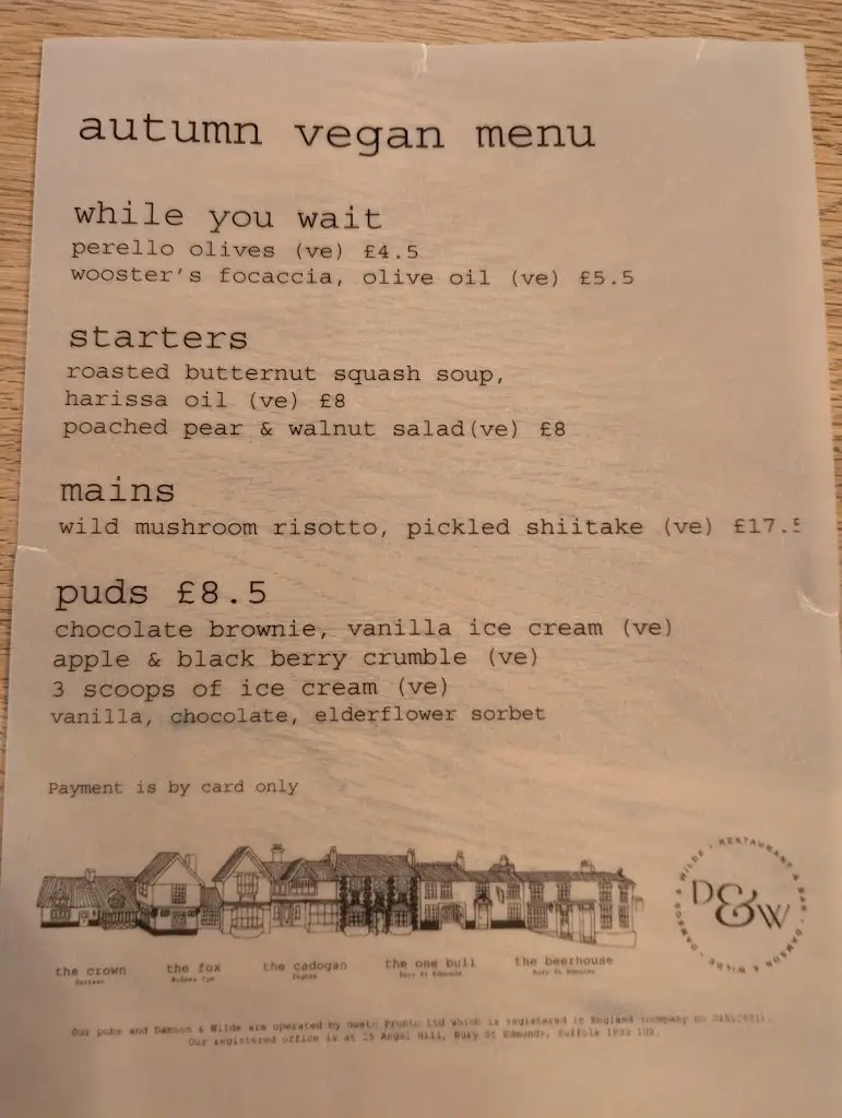 Menu_The One Bull_Bury St Edmunds_image_2