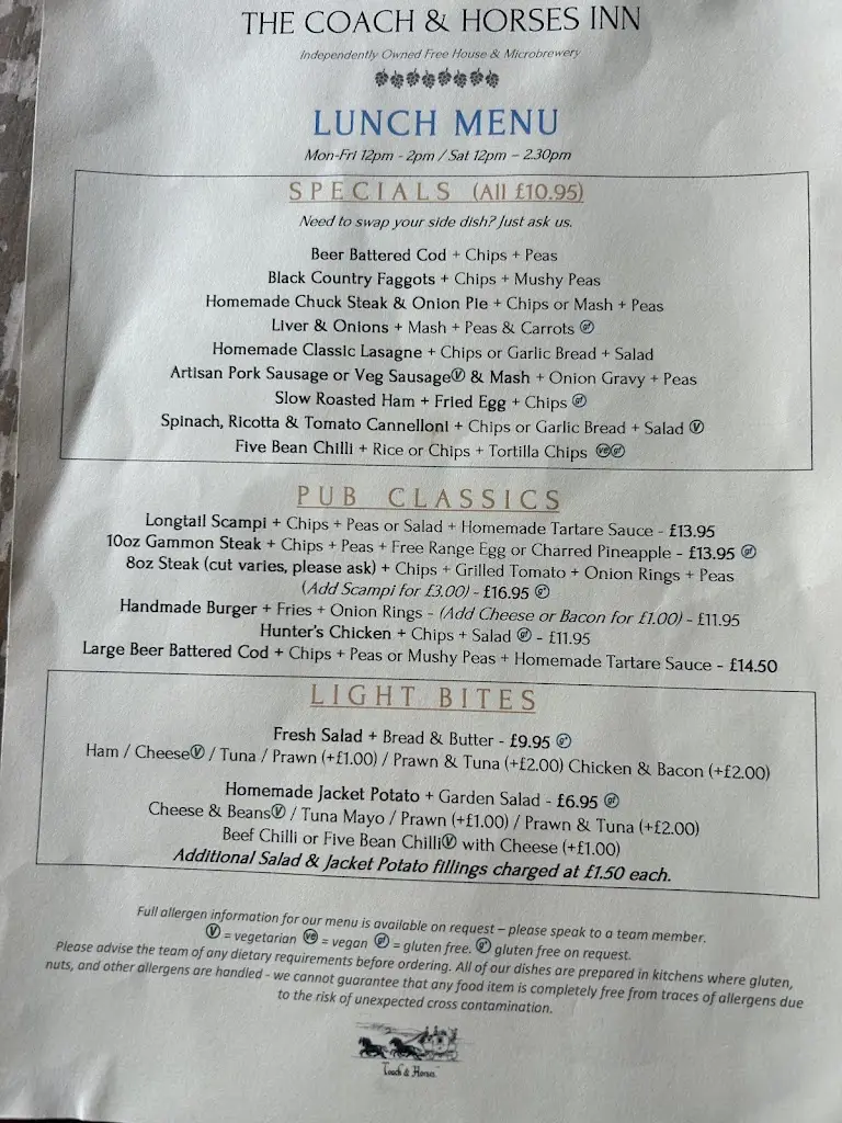 Menu_Coach and Horses Inn_Alvechurch_image_4