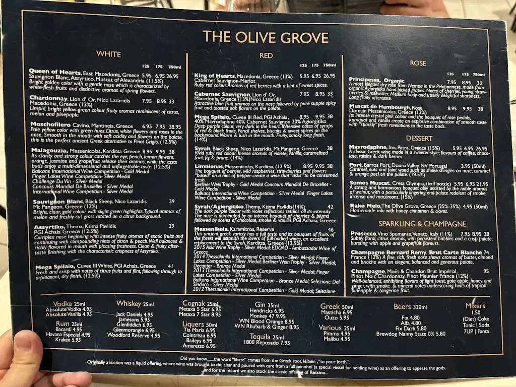 Menu_The Olive Grove_Bury St Edmunds_image_1