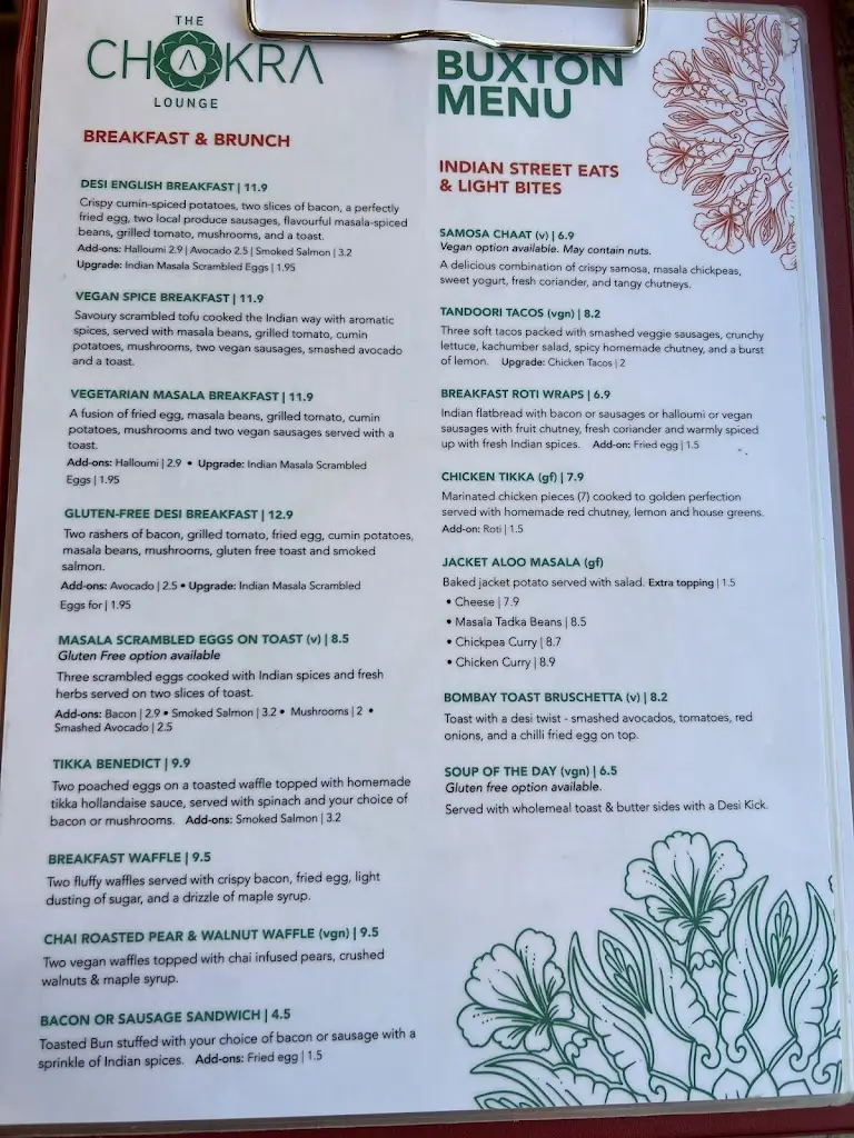 Menu_The Chakra Lounge_Buxton_image_3