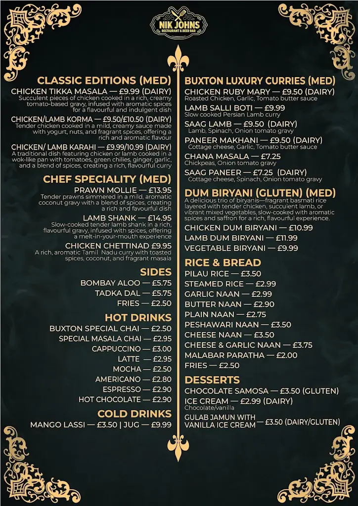 Menu_Nik Johns Restaurant & Beer Bar_Buxton_image_2