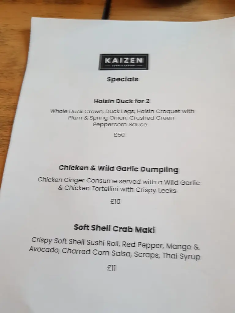 Menu_Kaizen Sushi and Eatery_Burscough_image_2