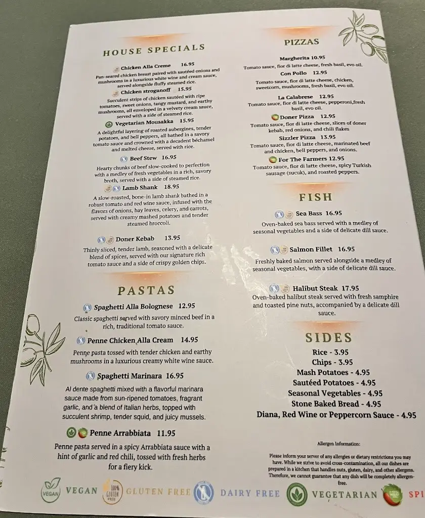 Menü_The Farmers Arms_Burscough_Bild_1