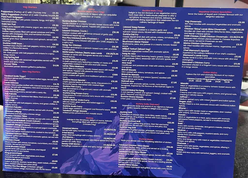 Menu_Gurkha Village Bar and Grill_Burscough_image_1